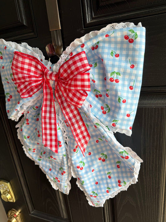 Cherry Daze Door Hanger Bow
