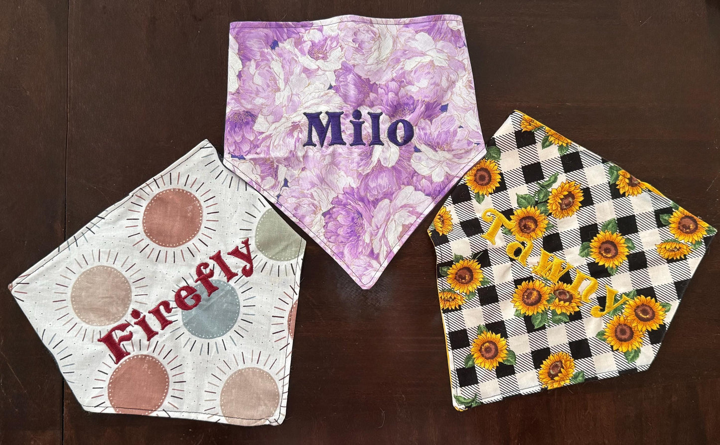 Adjustable Custom Doggie Bandanas