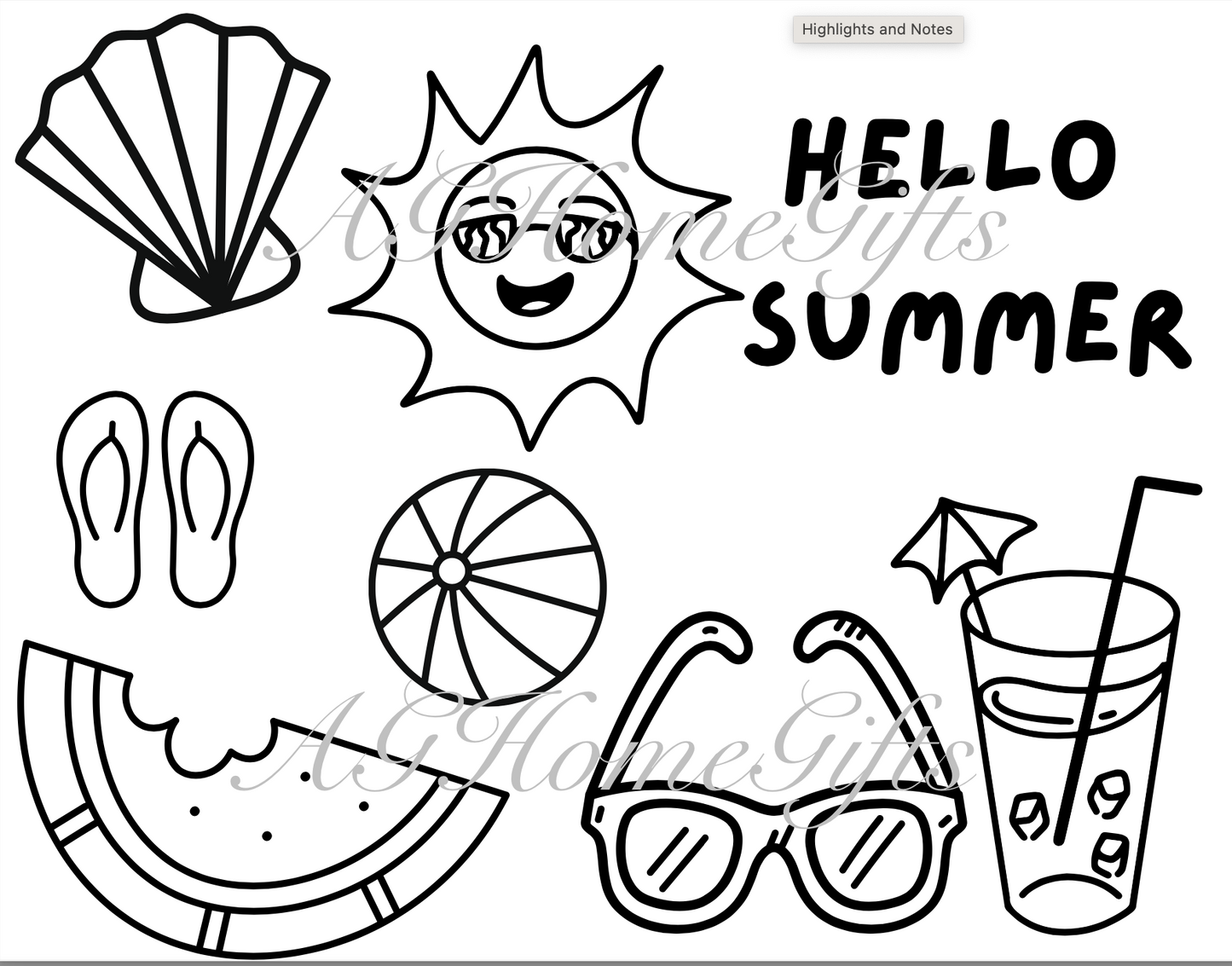 Seasons Coloring Book