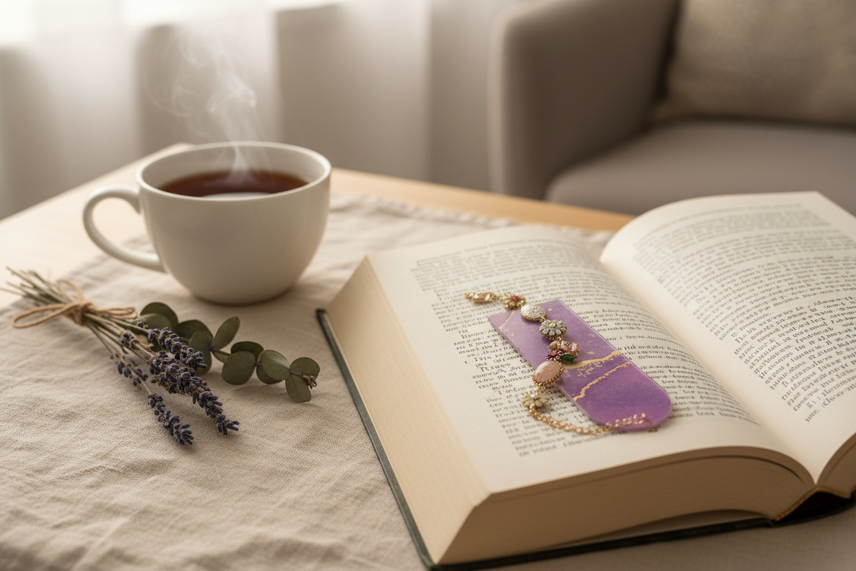 Acrylic Jewelry Bookmark lifestyle photo
