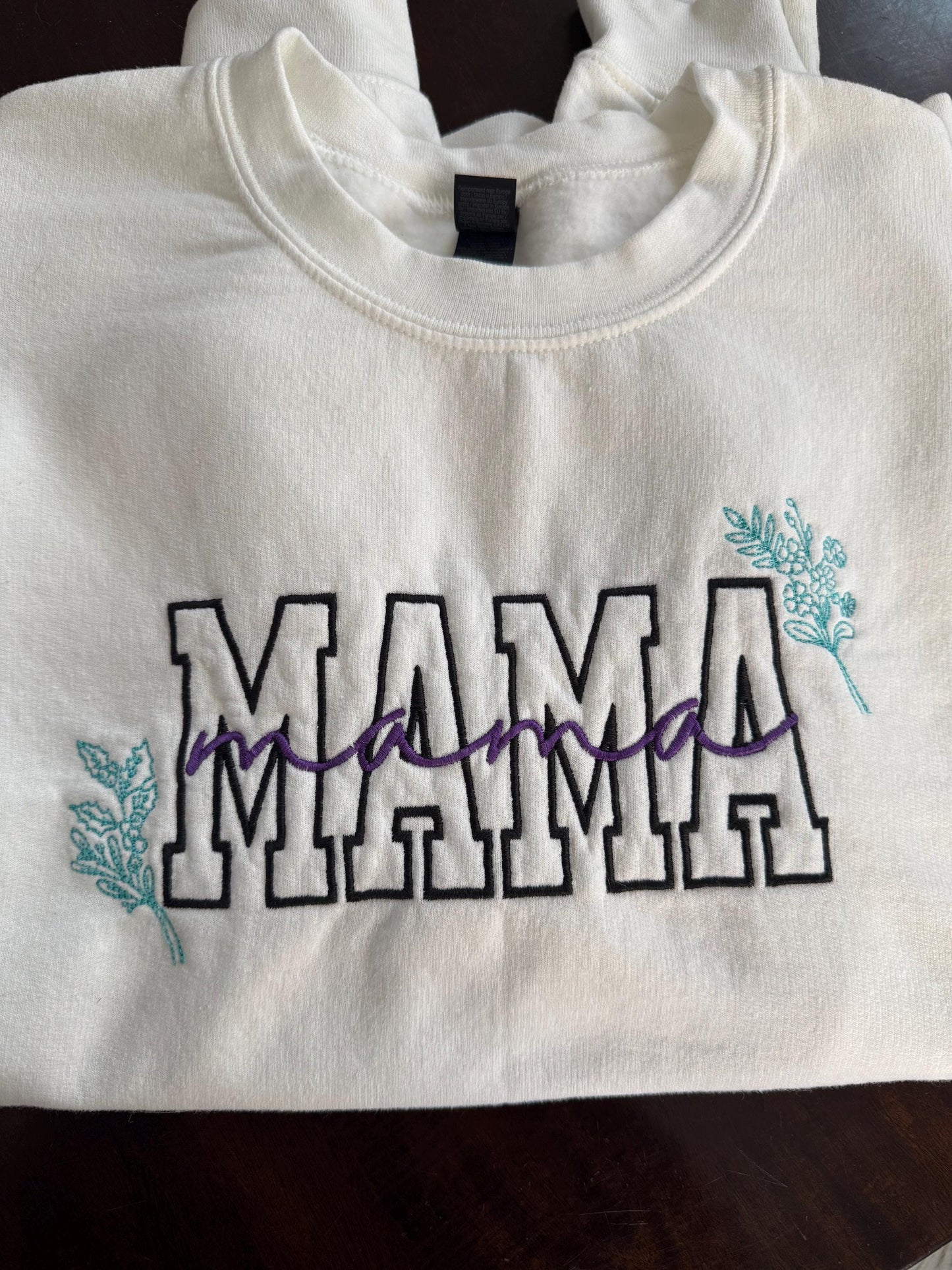 Custom Mama Embroidered Sweatshirt