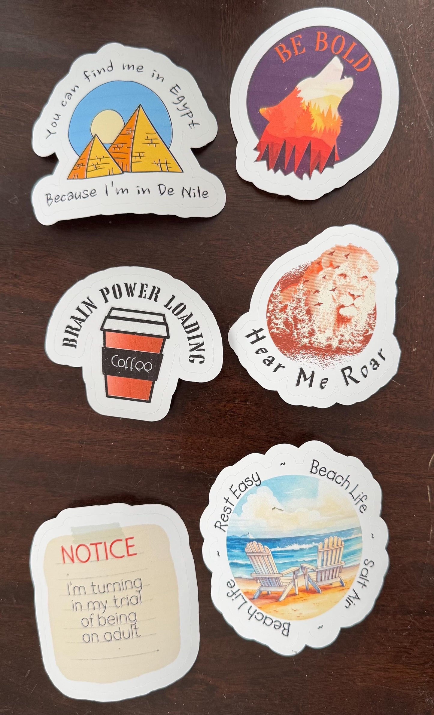 Matte Vinyl Stickers: Animals, Inspirational, Funny