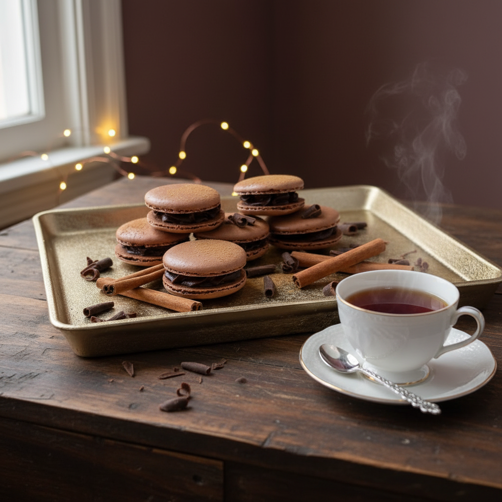 Cinnamon Chocolate Bombs with Tea