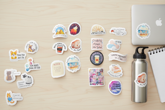 Matte Vinyl Stickers lifestyle photo