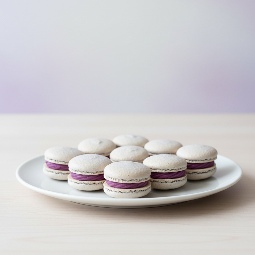 Ube Macarons Studio Photo